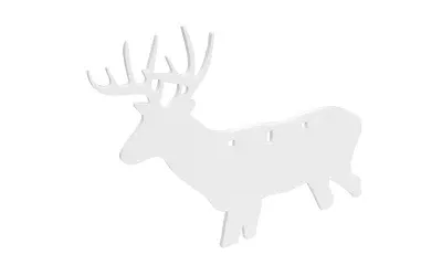 Birchwood Casey AR500 3/8" Silhouette Deer Target – White
