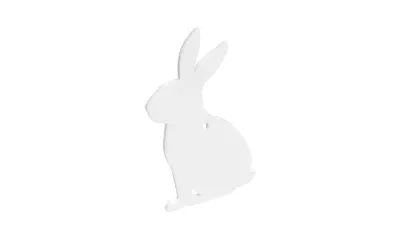 Birchwood Casey AR500 3/8" Silhouette Rabbit Target – Steel Reactive Target for Centerfire Rifles
