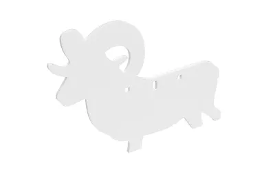 Birchwood Casey AR500 3/8" Silhouette Ram Target – White Finish