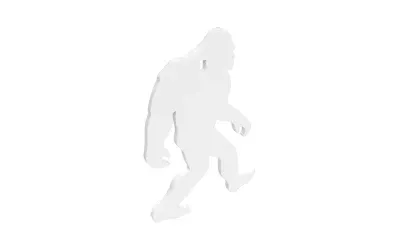 Birchwood Casey AR500 3/8" Silhouette Yeti Target – White Steel