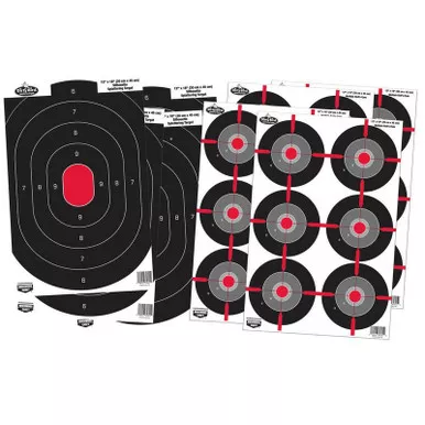Birchwood Casey BC-35725 Dirty Bird 12" x 18" Target, 8 Targets - Oval/Multi-Bull's-Eye