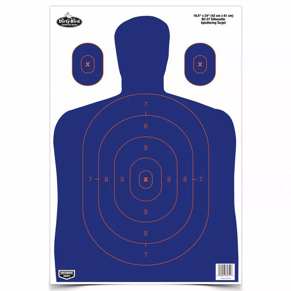 Birchwood Casey Dirty Bird Blue/Orange Silhouette Target 3-Pack