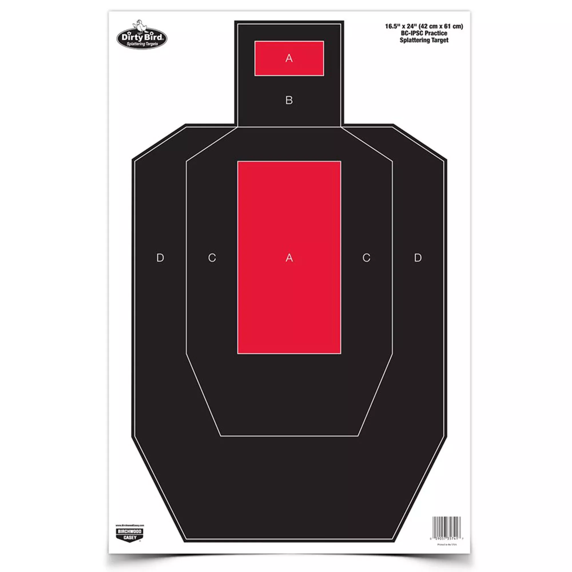 Birchwood Casey Dirty Bird IPSC Practice Target Paper – 3-Pack