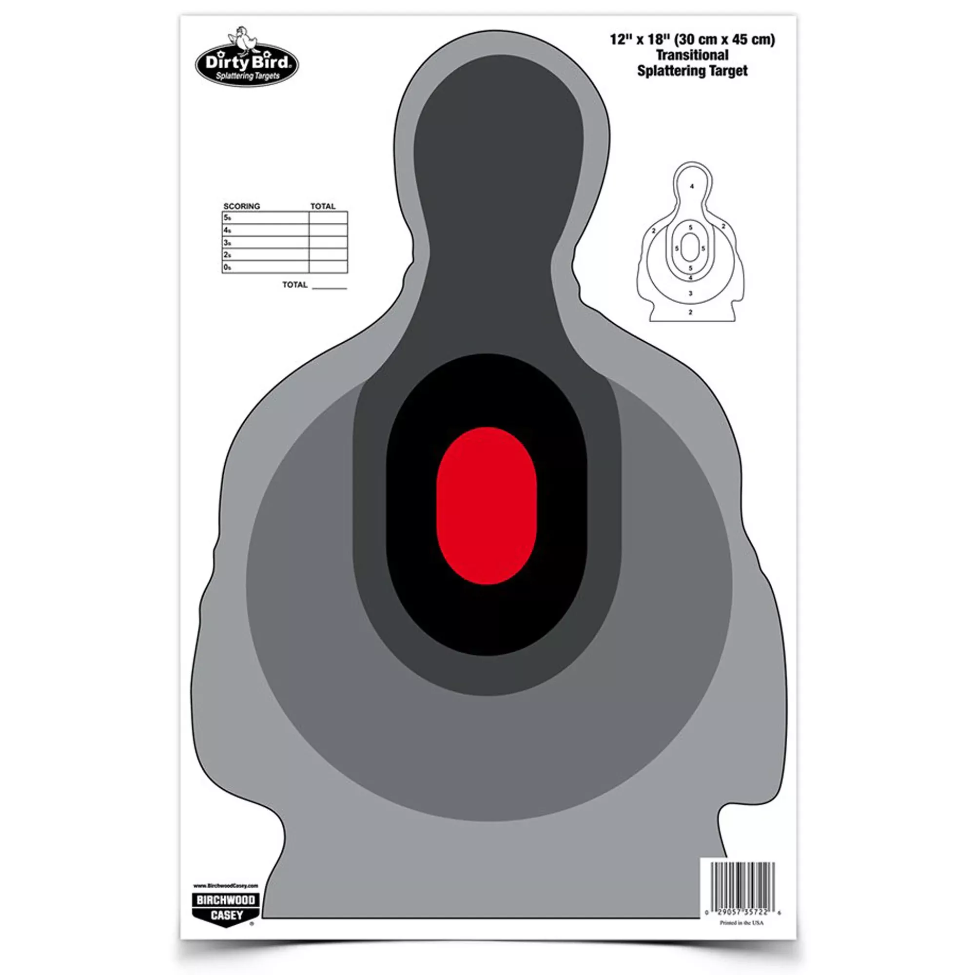 Birchwood Casey Dirty Bird Transitional Silhouette Paper Targets – 8 Pack