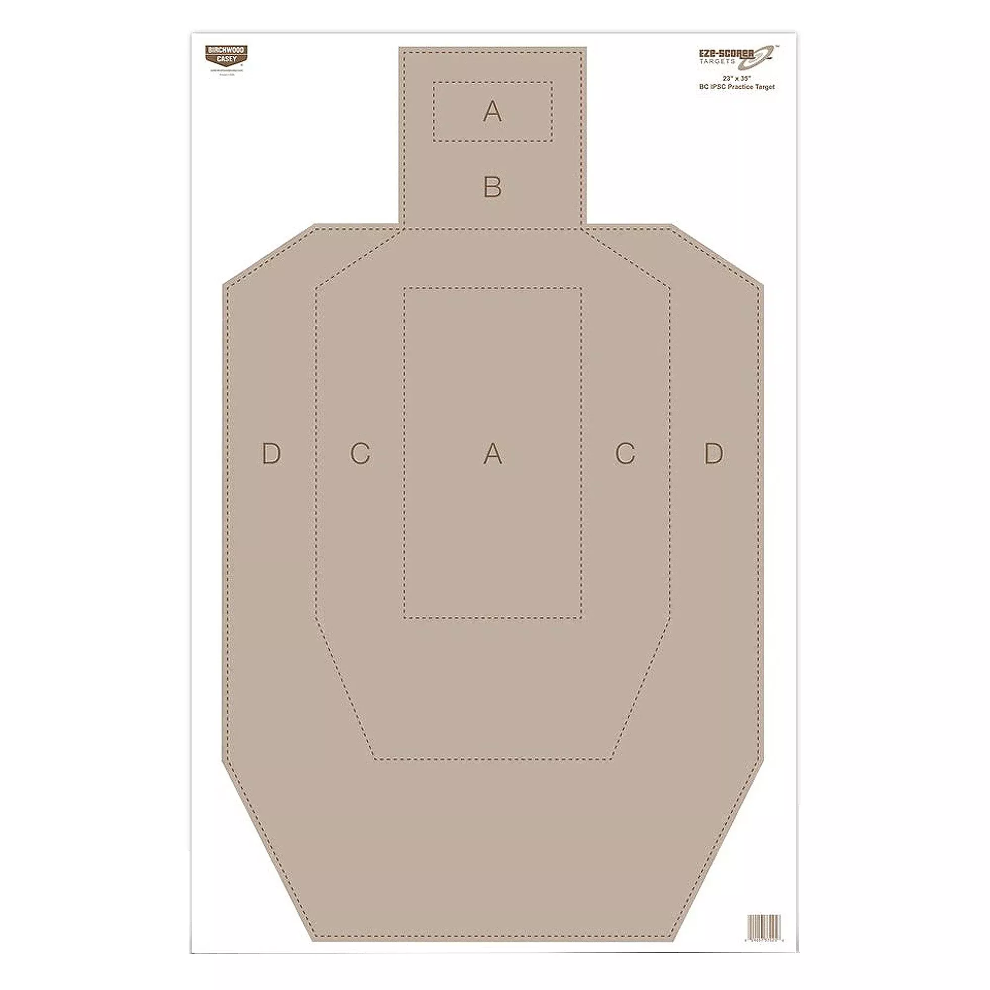 Birchwood Casey EZE-Scorer IPSC Practice Target 23"x35" Paper (100-Pack)