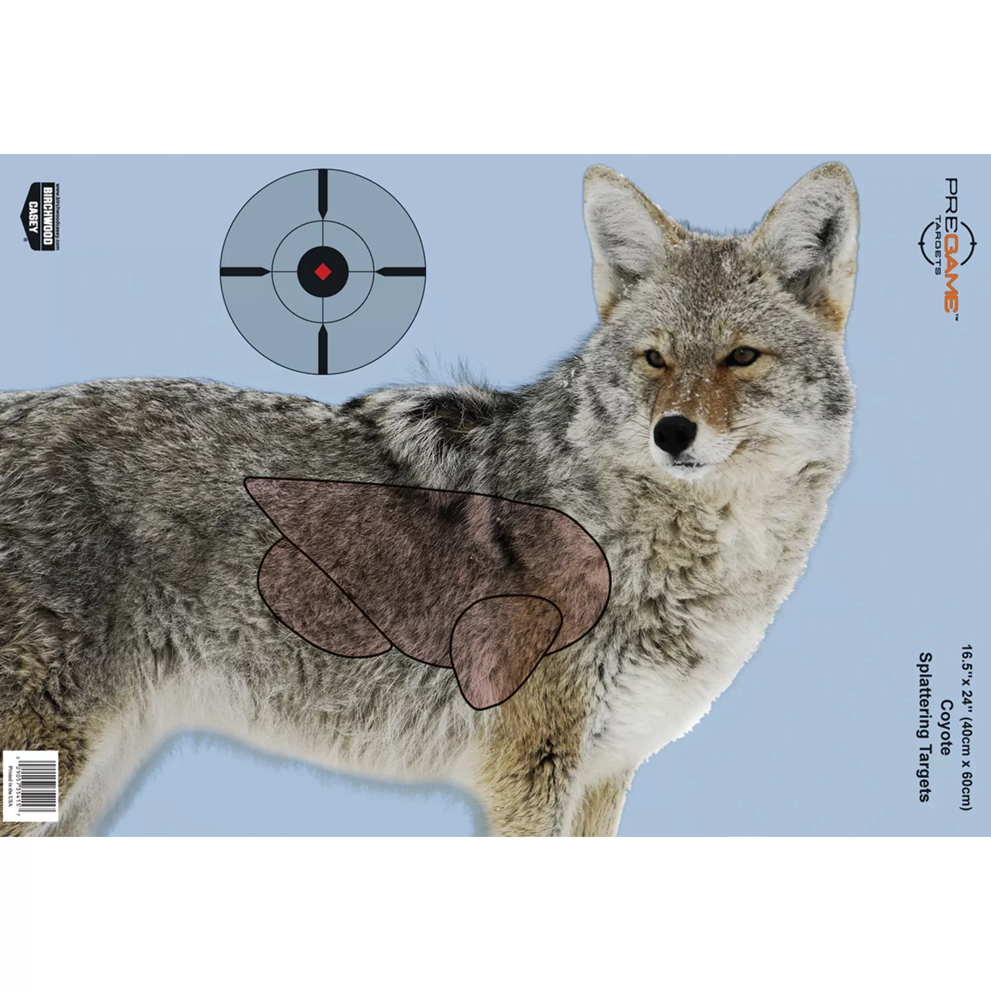Birchwood Casey Pregame Coyote Target Paper – 16.5" x 24" (3-Pack)