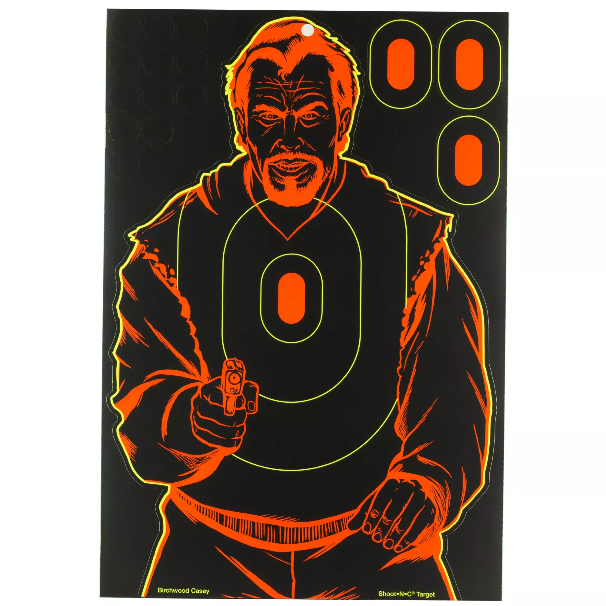Birchwood Casey Shoot-N-C Bad Guy Silhouette Reactive Targets – 5 Pack