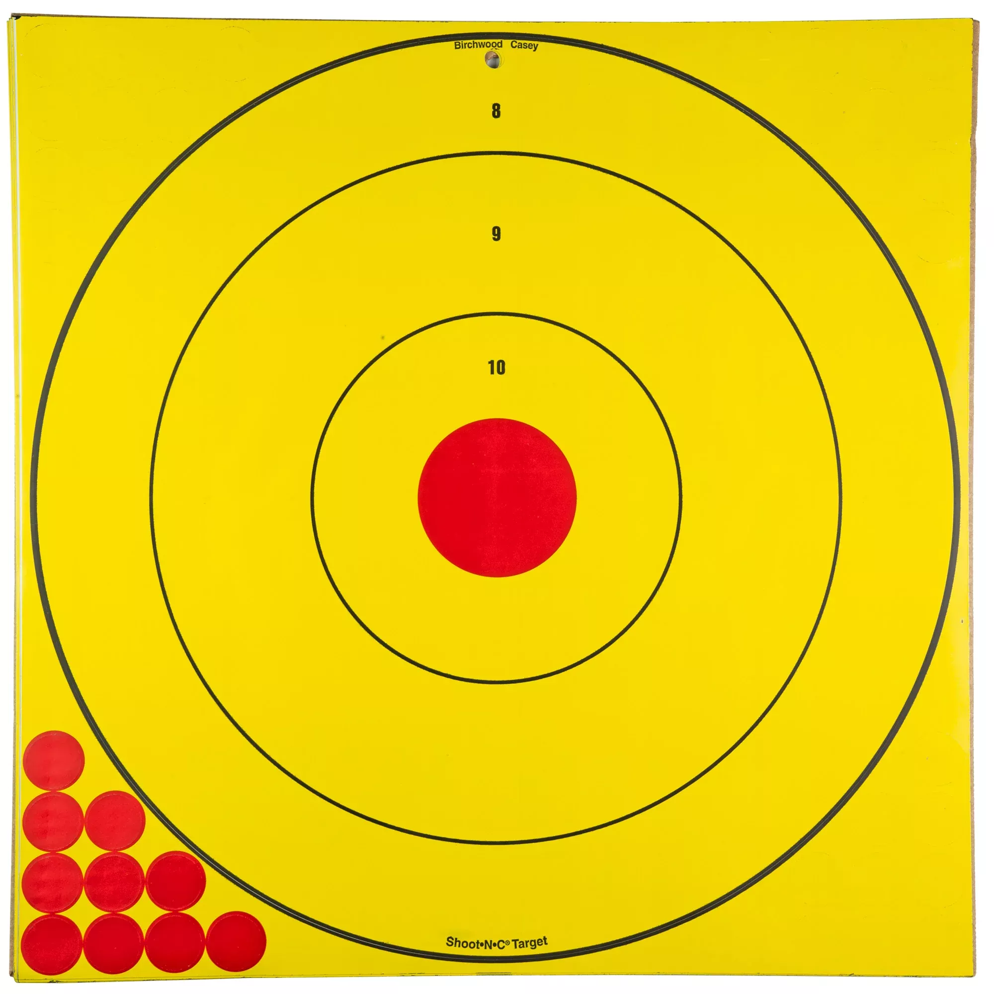 Birchwood Casey Shoot-N-C Long Range Bullseye Target – Self-Adhesive Reactive Paper
