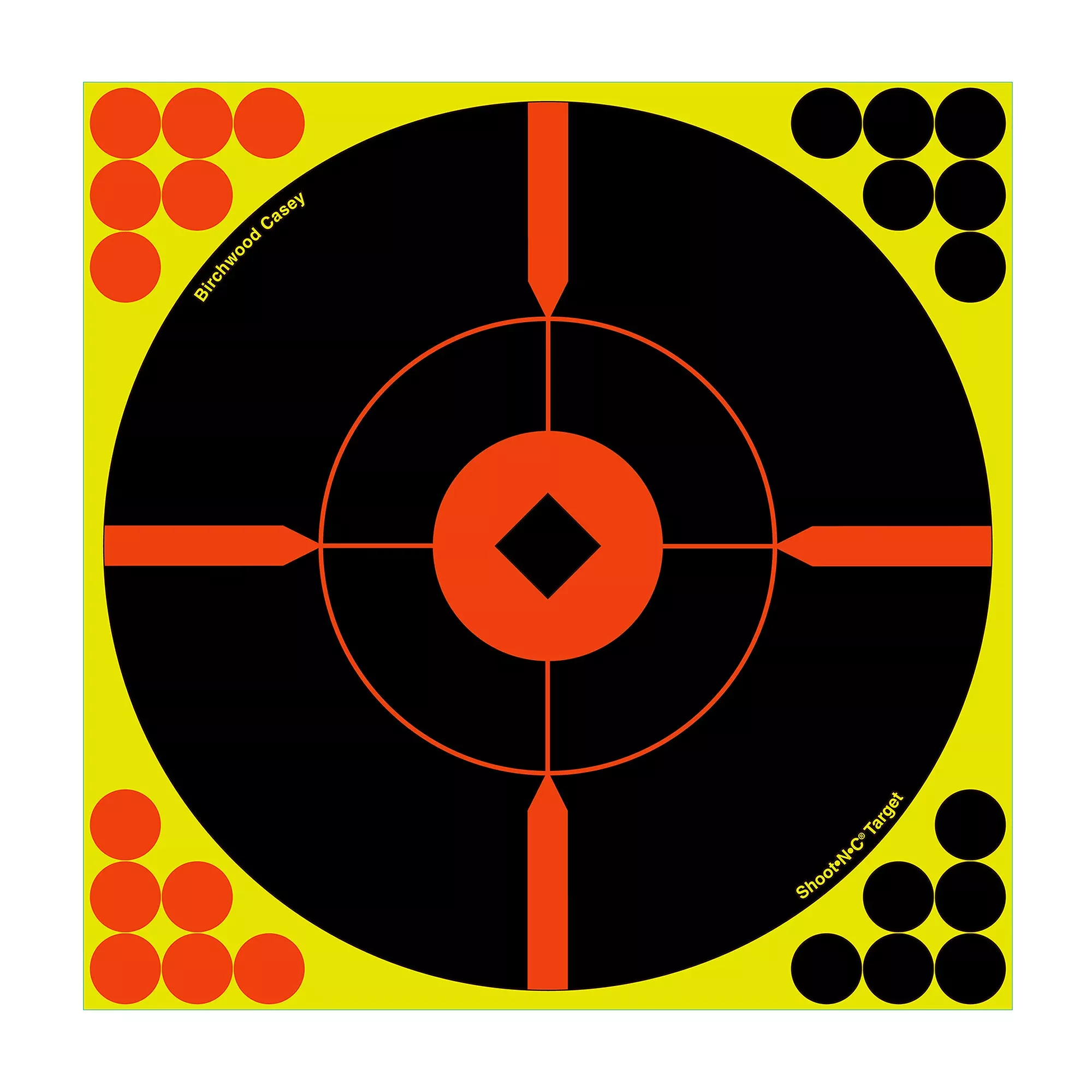 Birchwood Casey Shoot-N-C Round Bullseye Target 12" – 5-Pack Self-Adhesive Reactive Targets
