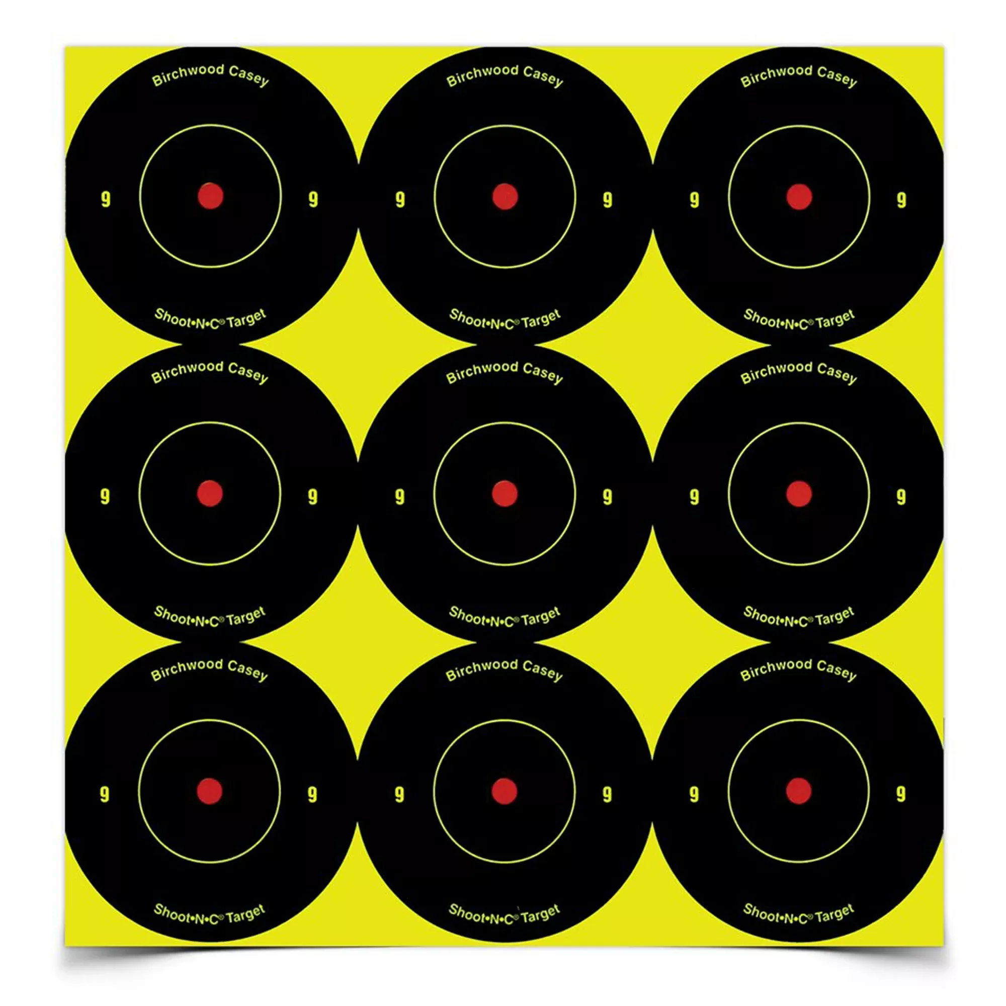 Birchwood Casey Shoot-N-C Round Bullseye Target – 2" Reactive Paper