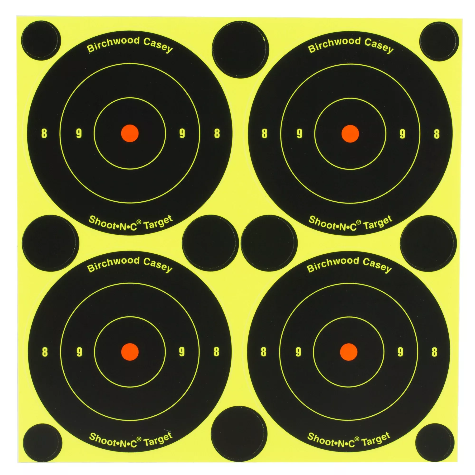 Birchwood Casey Shoot-N-C Round Bullseye Target 3" – 48 Reactive Targets