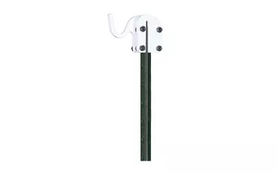 Birchwood Casey T-Post Target Hook – Universal White Steel Post Hanger