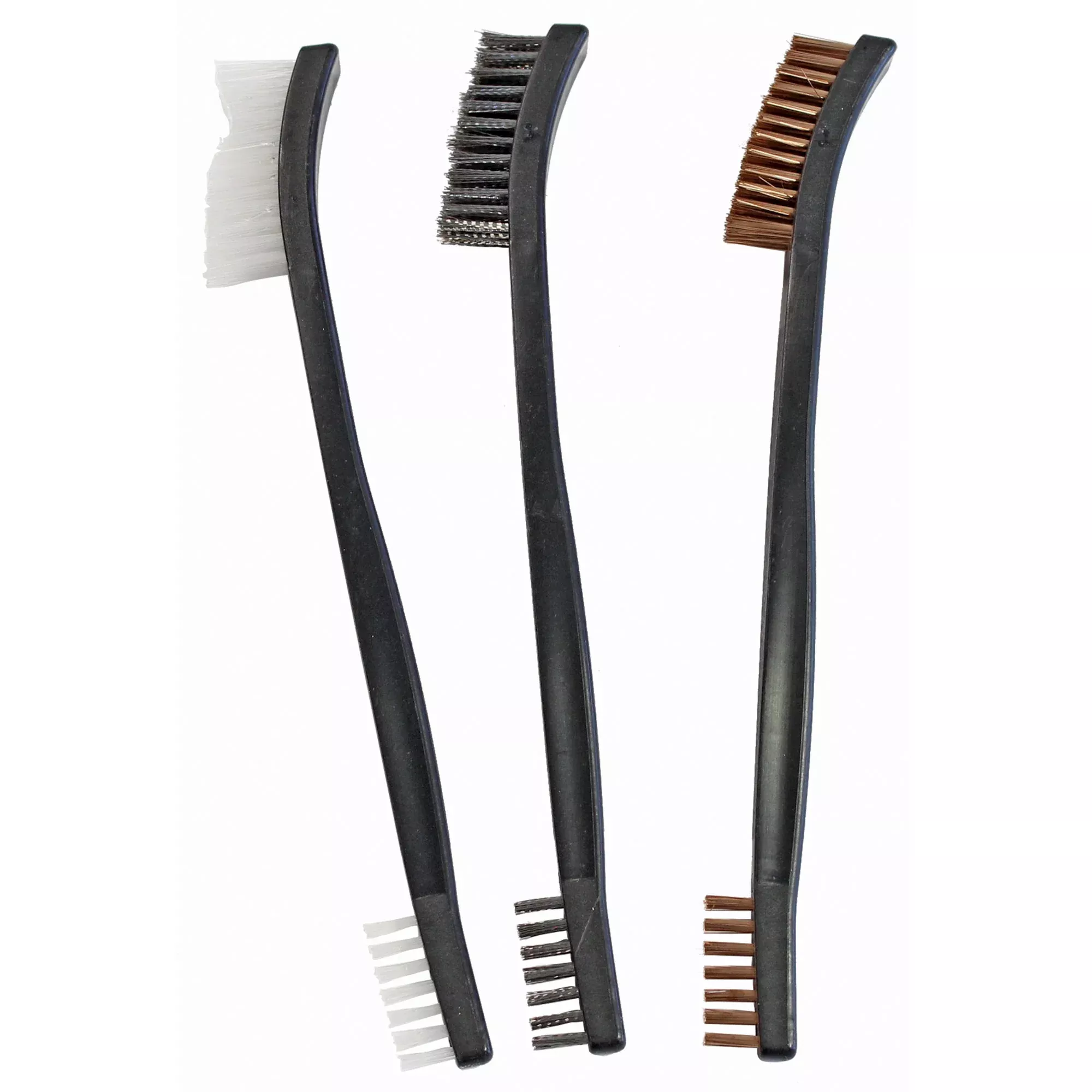 Birchwood Casey Utility Brushes Bronze/Nylon/Steel 3-Pack – Universal Cleaning Kit