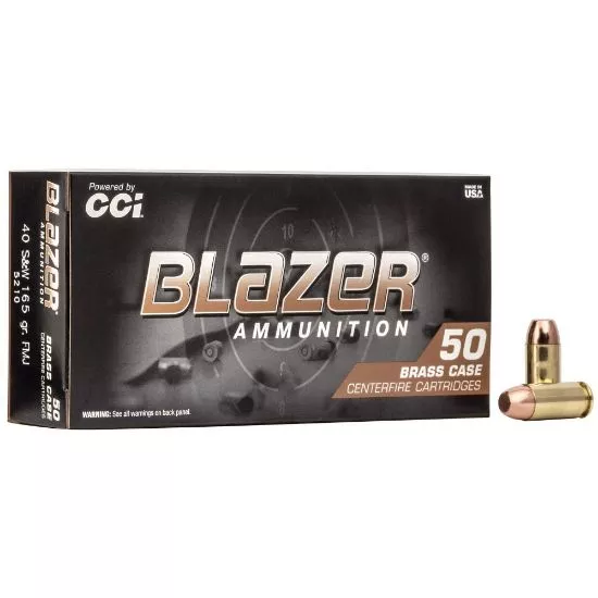 BLAZER BRASS .40SW 165GR FMJ, 50RD BOX