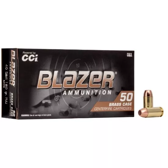 BLAZER BRASS .40SW 180GR FMJ, 50RD BOX