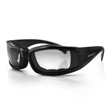 Bobster BINV101 Invader Sunglasses w/ Gloss Black Frame & Clear Photochromic Lens