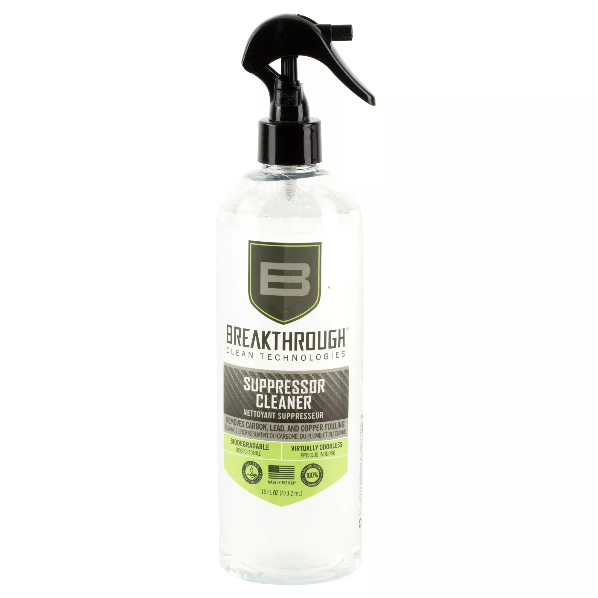 Breakthrough Clean Technologies Suppressor Cleaner 16 oz – Carbon Removal Solution