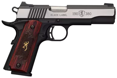 Browning 051912492 1911-380 Black Label Medallion Pro 380 ACP Caliber with 4.25" Barrel, 8+1 Capacity