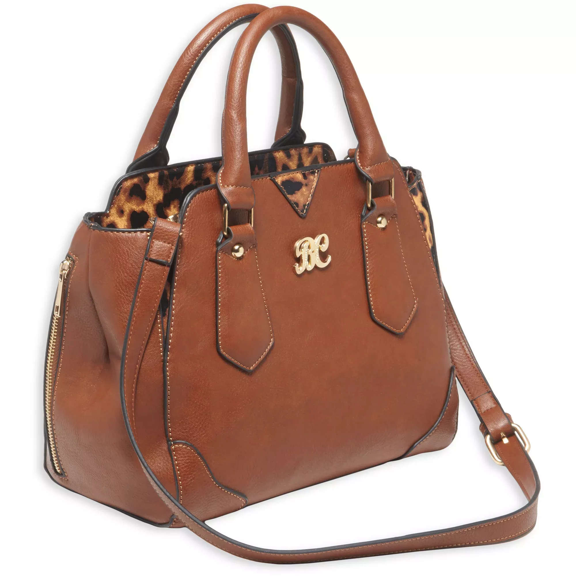 Bulldog Cases Satchel Purse with Holster – Chestnut