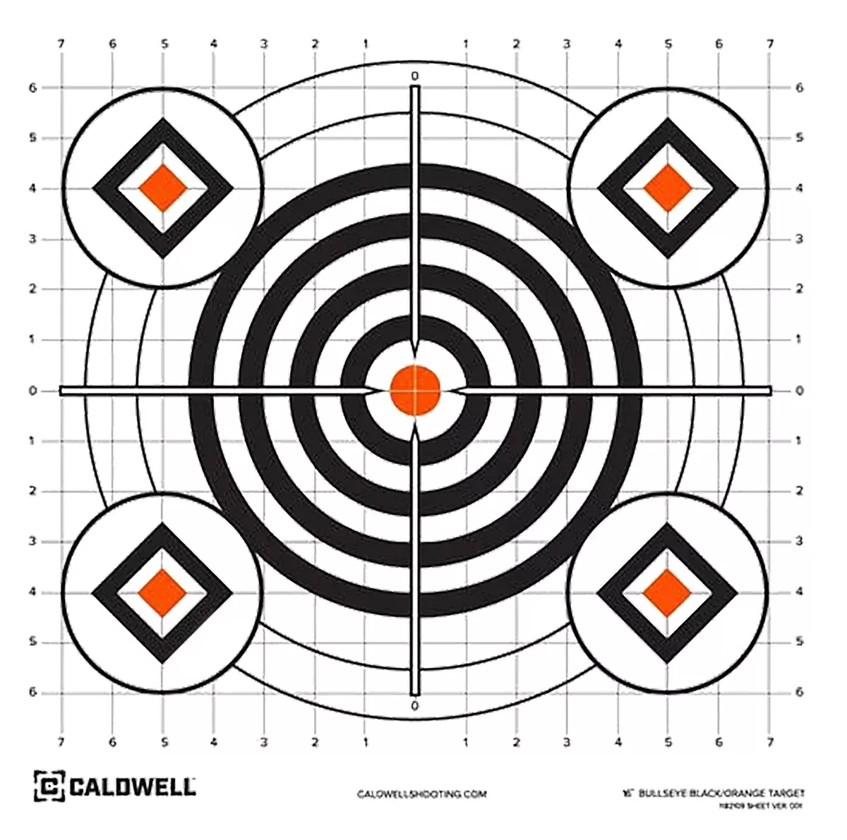 Caldwell 1175520 Orange PeelSelf-Adhesive Paper Universal 16" Orange Neon Green/White 10 Pack