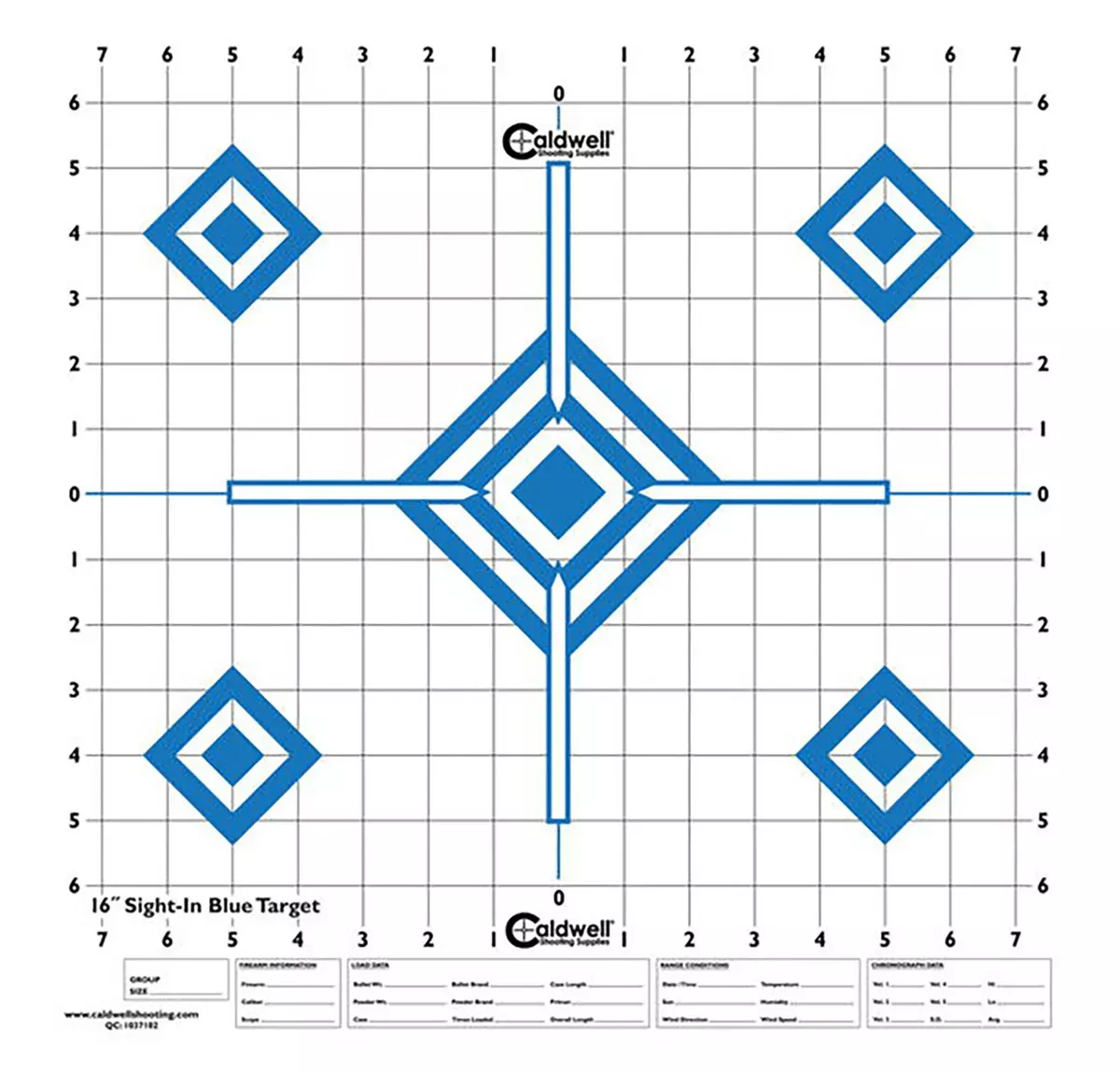 Caldwell 1175521 DiamondSelf-Adhesive Recycled Paper Universal 16" Blue/White 10 Pack