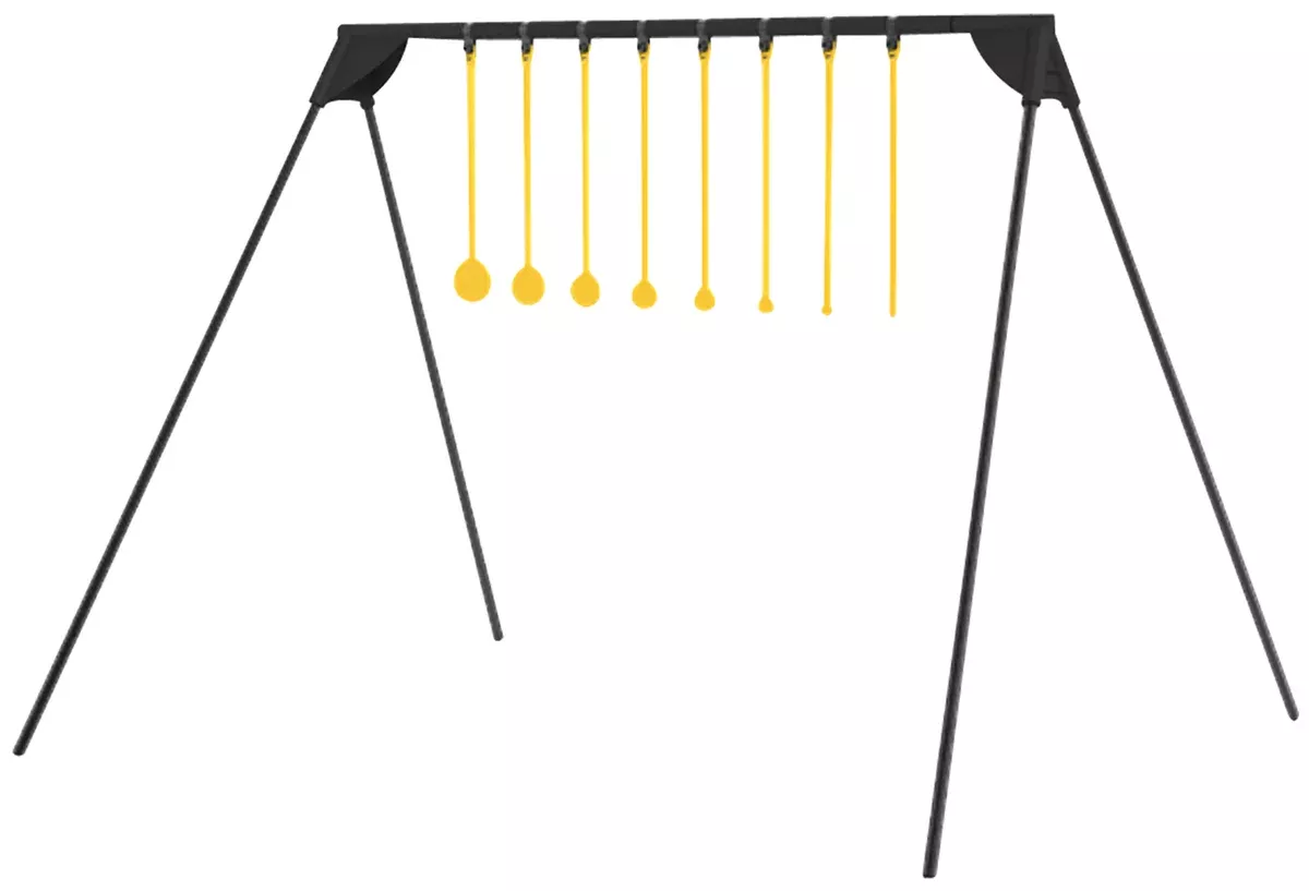 Caldwell 4002310 Challenge Target Rimfire KYL Black/Yellow AR500 Steel Standing Includes 8 Targets