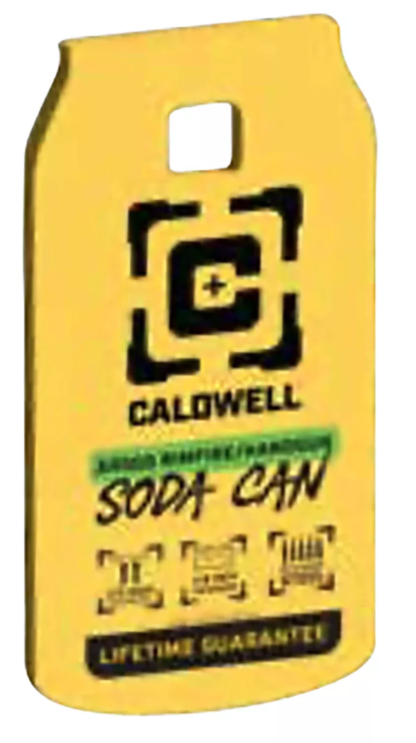 Caldwell 4002314 Rimfire/Handgun Yellow AR500 Steel Soda Can 1/4" Thick