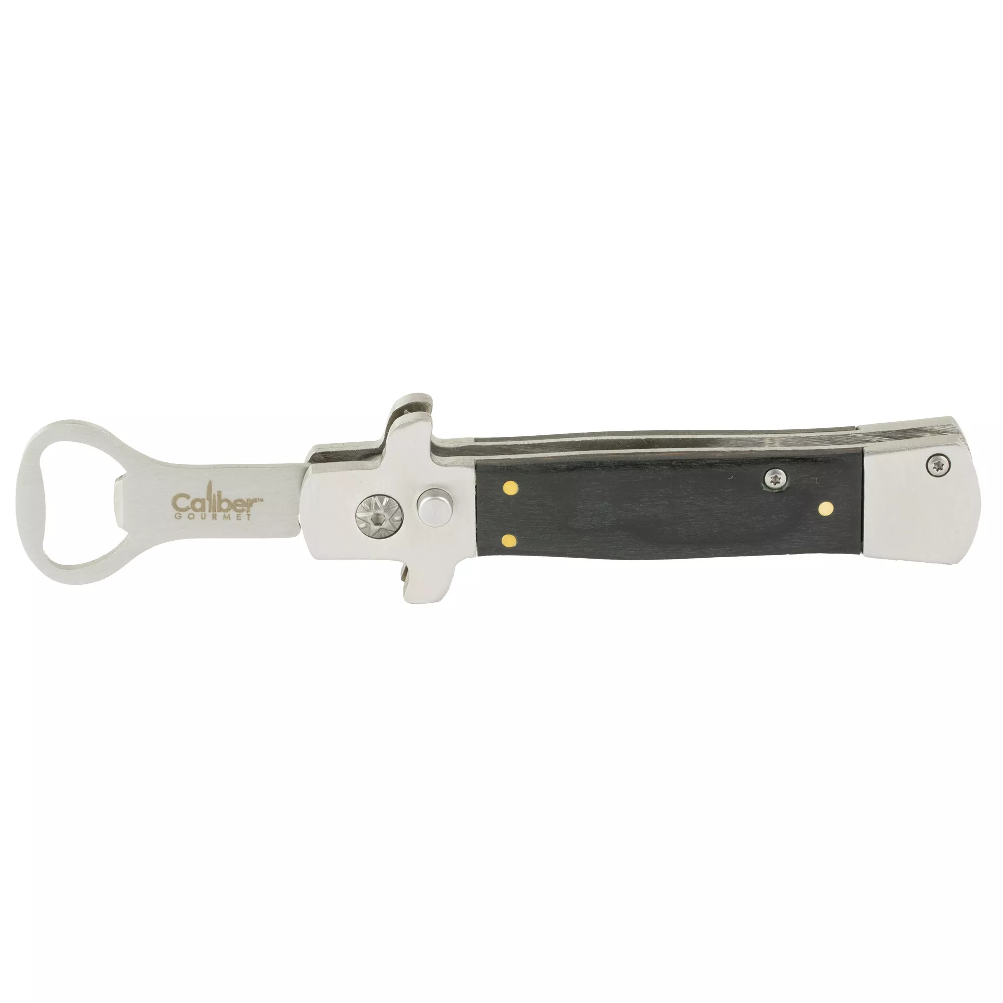 Caliber Gourmet Switchblade Style Bottle Opener Black/Silver
