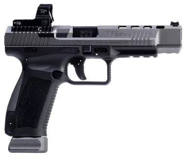Canik Arms TP9 SFx 9mm Luger 5.20" 20+1 Tungsten Gray/ Black Semi Auto Pistol with Red Dot Sight