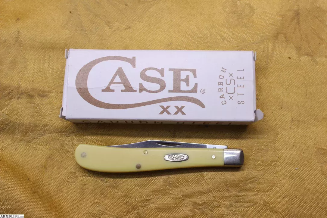 Case XX 31048 CS Yellow Synthetic Smooth Slimline Trapper Knife from Ted’s Pawn Shop near Norwood, Ohio, USA