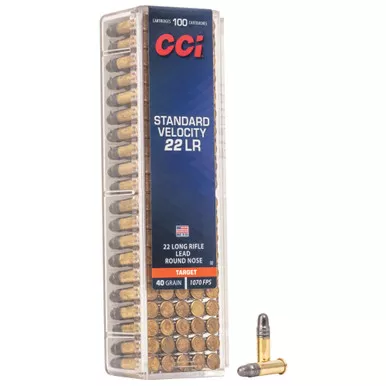 CCI Standard Velocity .22 LR, 40gr, LRN - 100 Rounds
