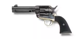 CIMARRON MELDRUM .45 LONG COLT 4.75" 6RD ENGRAVED NICKEL/IVORY PW FS