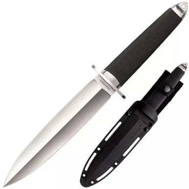 Cold Steel 13P Tai Pan Dagger 7.50" CPM 3V Spear Point Plain Edge Blade, Black Kray-Ex™ Handle