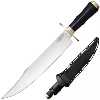 Cold Steel 16DN Natchez Bowie Knife 11.50" CPM 3V Clip Point Plain Edge Blade, Black G10 Handle