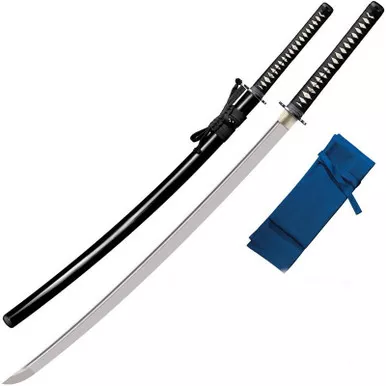 Cold Steel 88BOK Warrior Series O Katana 36" 1060 Carbon Blade, Samé (Ray Skin) Handle with Black Braid Cord and Brass Menuki