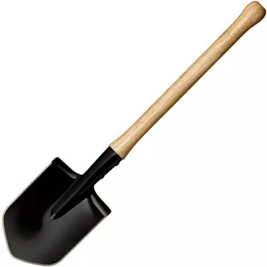 Cold Steel 92SFX Spetsnaz Trench Shovel, 2mm Thick Medium Carbon Steel Blade, Hickory Handle and Cor-Ex Sheath