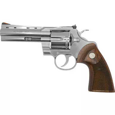 Colt Mfg PYTHONSP4WTS Python 357 Mag 6rd 4.25" Stainless Steel Walnut Target Grip