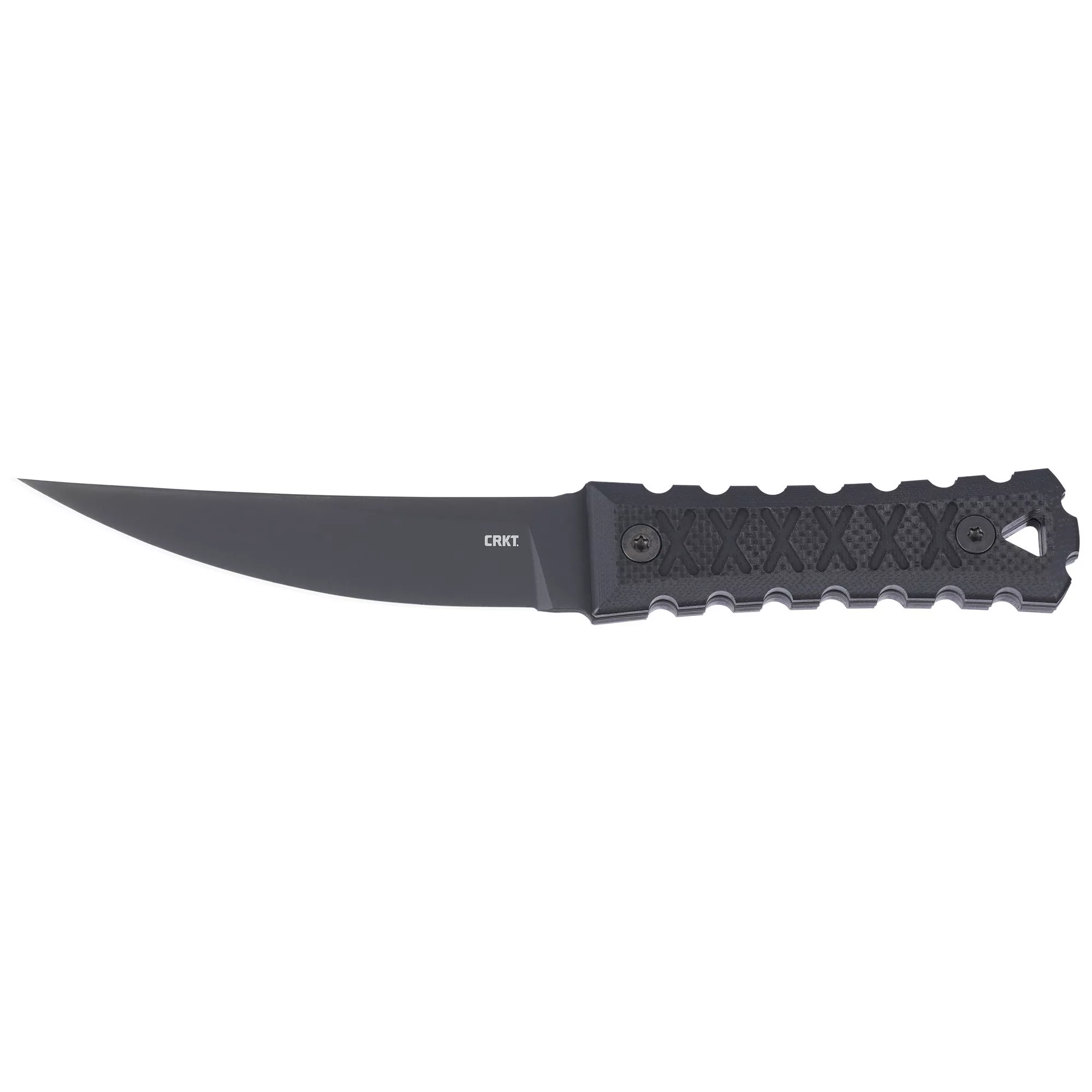 Columbia HZ4 Fixed Knife Trailing Point Blade 4.76" Black G10 Grips