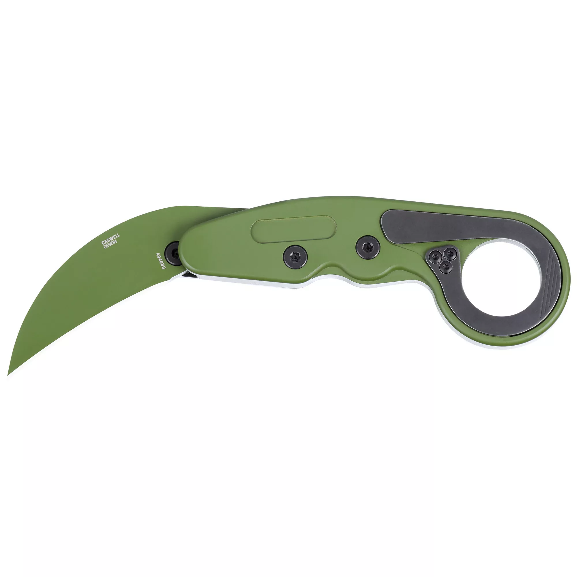 Columbia Provoke Folding Knife Hawkbill Green Blade 2.41" Black Handle