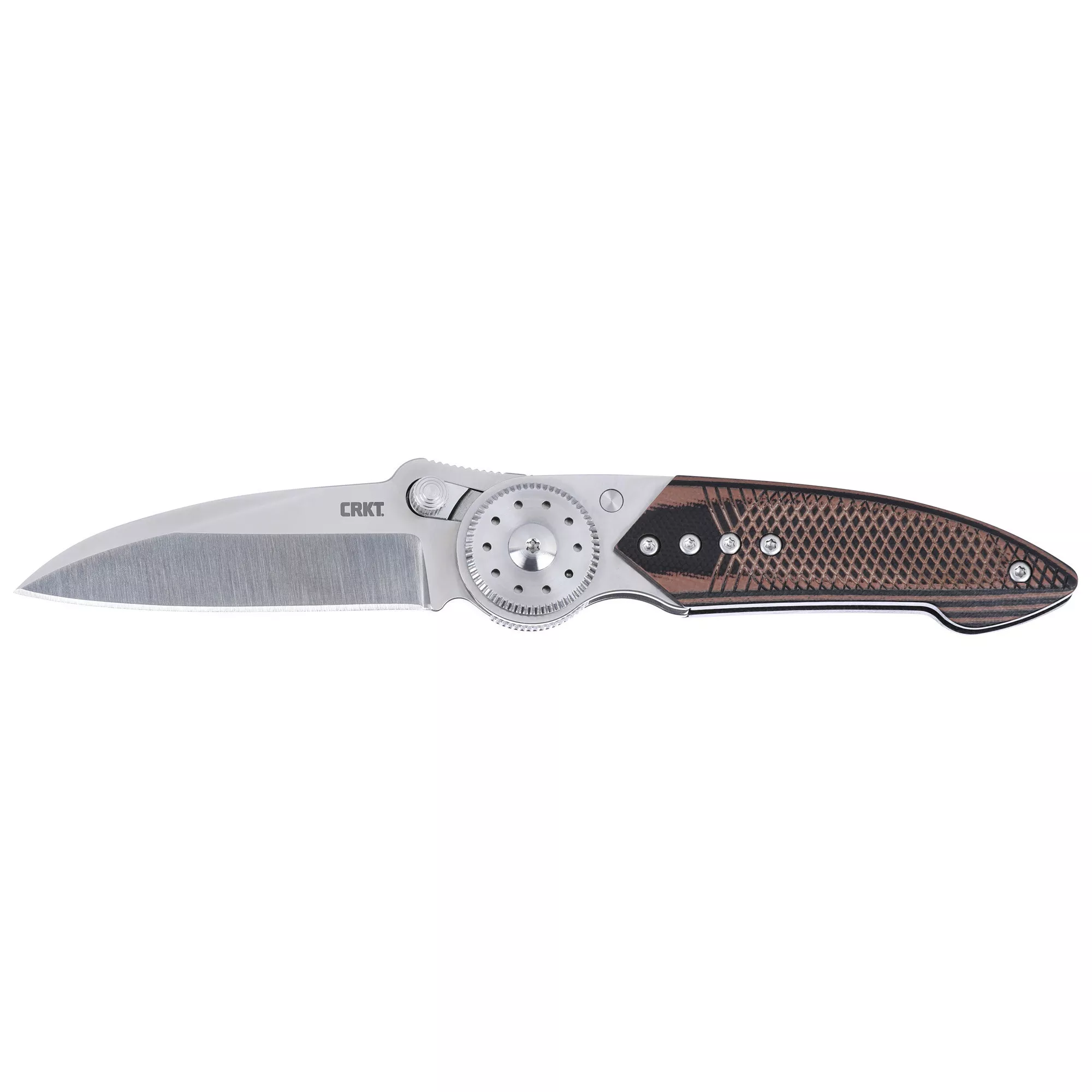 Columbia Walker Folding Knife Sheepsfoot Silver Blade 2.93" Brown Handle