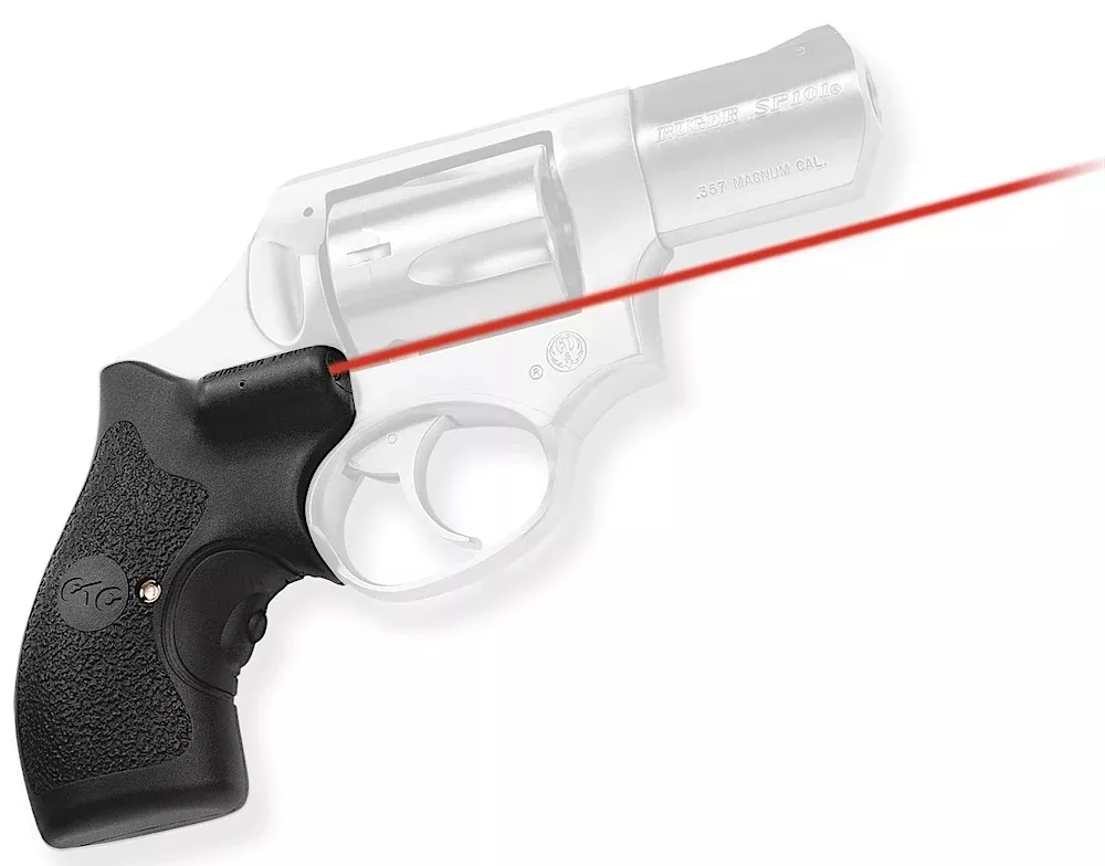 Crimson Trace 011880 LasergripsFits Ruger SP101, Red Laser 633nM Wavelength 5mW Output, Black Polymer
