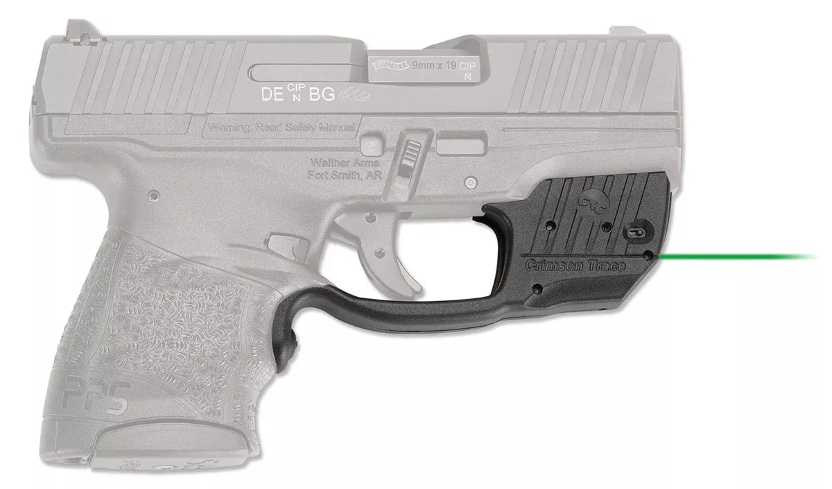 Crimson Trace 0158101 LaserguardFits Walther PPS M2, Green Laser Black Polymer