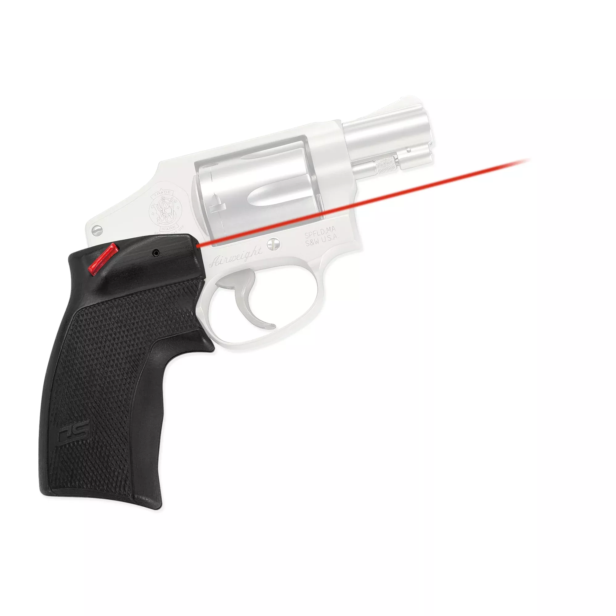 Crimson Trace DS-124 Defender Series Accu-Grip Laser Grips – S&W J-Frame Round Butt