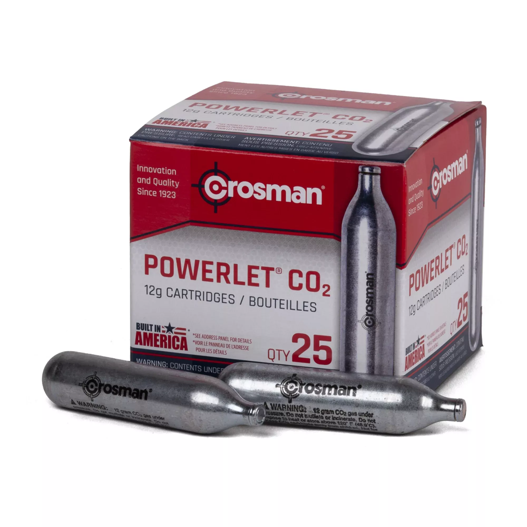 Crosman CO2 Cartridge 15-Pack – 12g Powerlets for CO2 Airguns