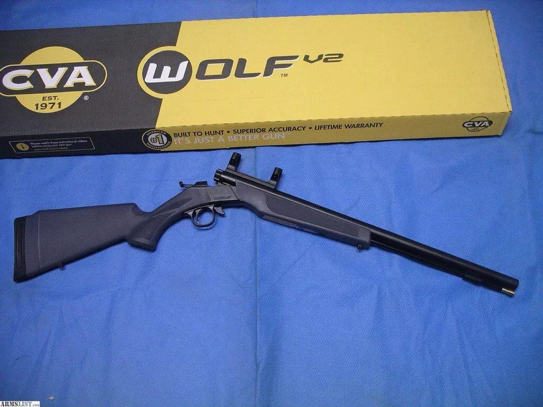 CVA WOLF V2 209M 50CAL 24″ PIC RAIL BLUED/GREY SYNTHETIC from Comptons near Chicora, Pittsburgh, PA