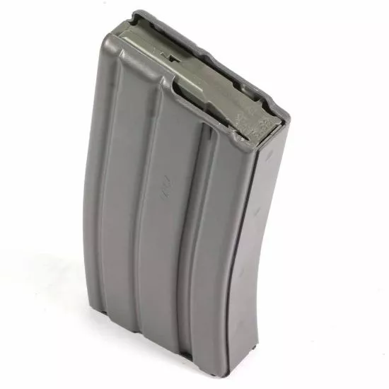D&H AR15 20RD 5.56 MAGAZINE, TEFLON FINISH, MAGPUL ENHANCED FOLLOWER, GRAY