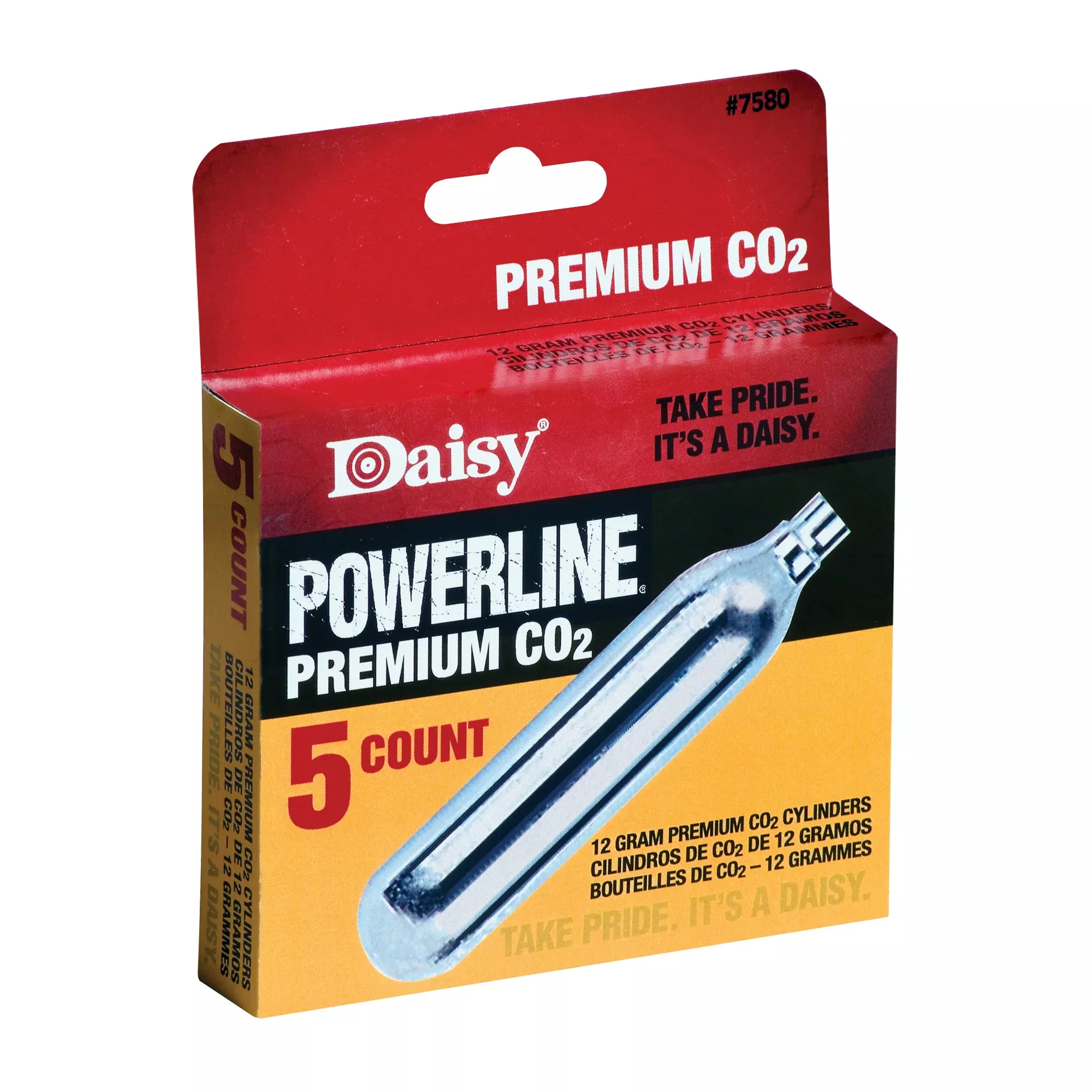 Daisy #7580 CO2 Cylinders – 12g Cartridges, 5-Pack