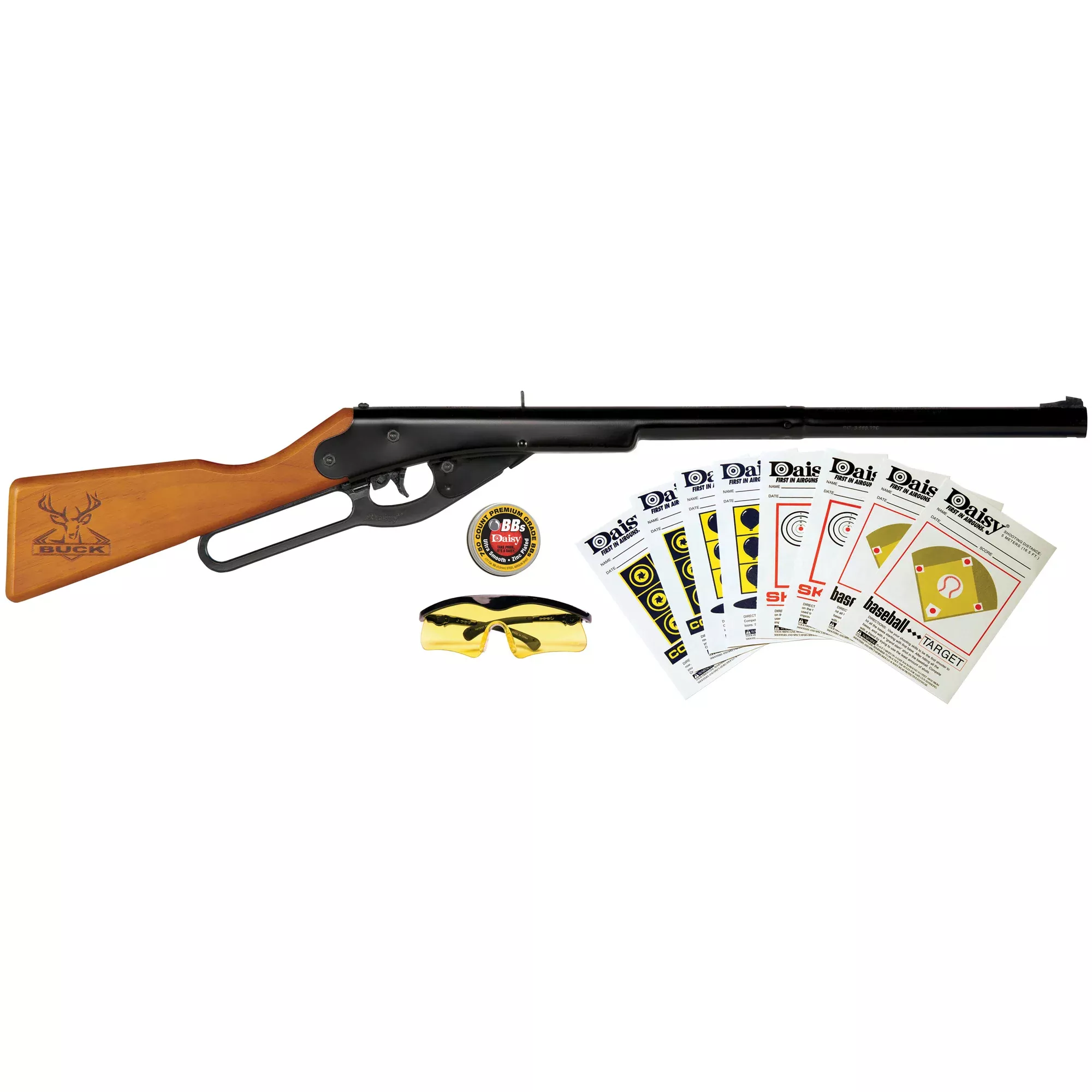 Daisy Buck 105 Lever-Action BB Rifle – 350 FPS Wood Stock Kit