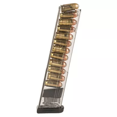 Elite Tactical Systems GLK-42-12 12 Round Mag .380 Caliber Magazine for Glock 42, Clear Polymer