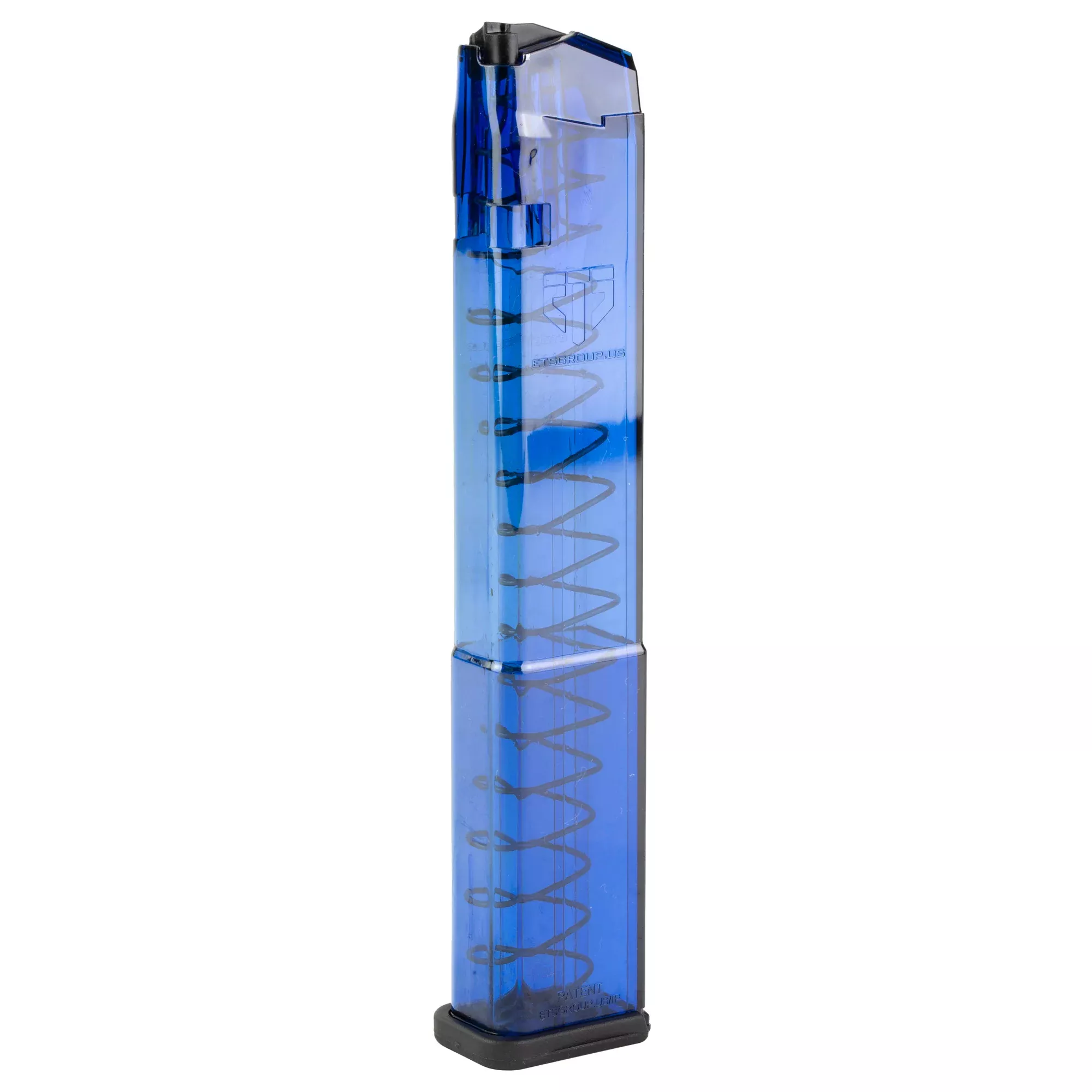 Elite Tactical Systems Group Glock 17/19 9mm 32-Round Magazine G2 – Translucent Blue Polymer